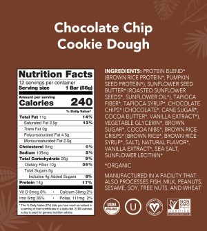 Chocolate Chip Cookie Dough – Protein Bars