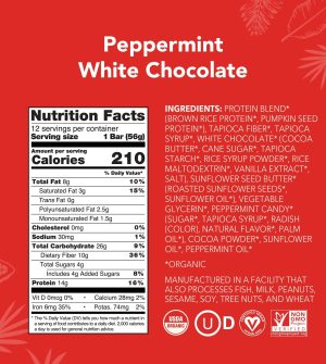 Peppermint White Chocolate – Protein Bars (Out of stock)