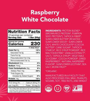 Raspberry White Chocolate – Protein Bars (Out of Stock)