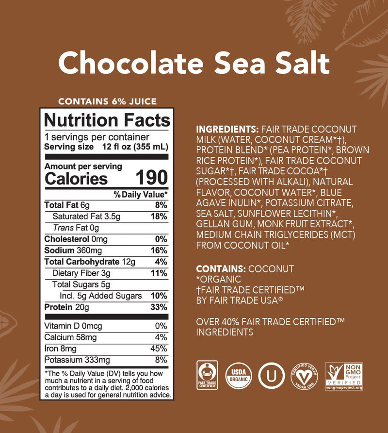 Chocolate Sea Salt - Protein Drinks